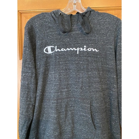 Champion Hoodie Womens L Gray Pullover Sweater Sweatshirt Athletic Heathered - Picture 2 of 8